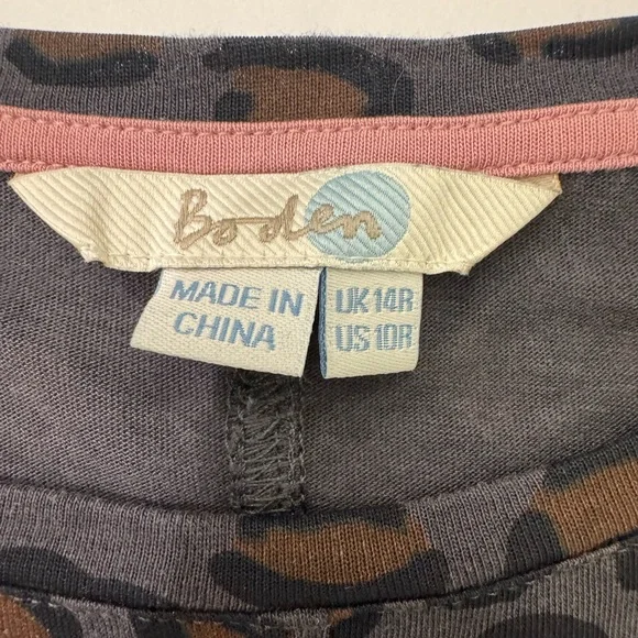 Boden gray leopard print tunic swing dress Size 10R - Picture 7 of 12